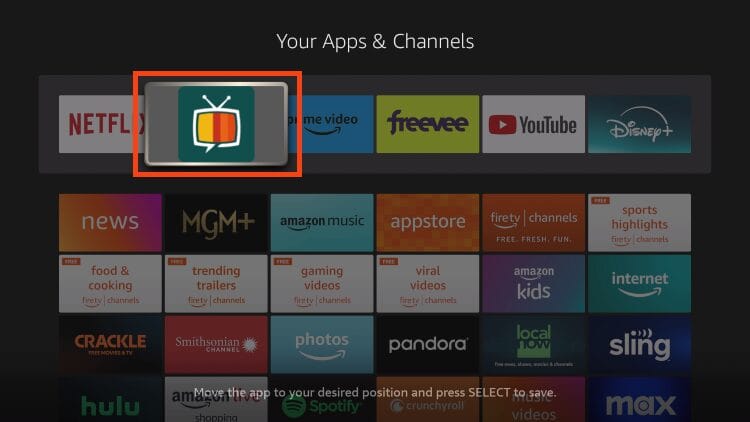 drop streamfire at the front of your apps list