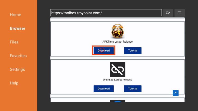 click download for apktime