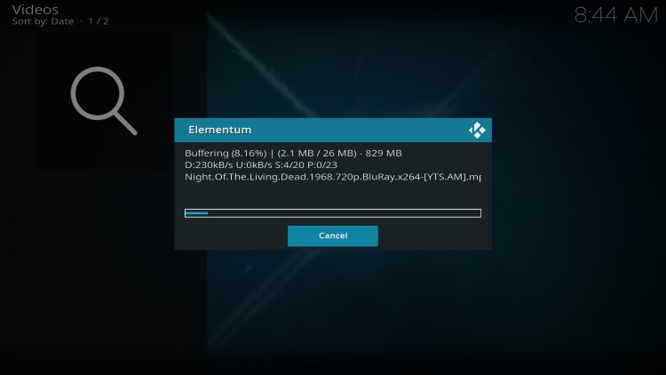 Elementum torrent stream