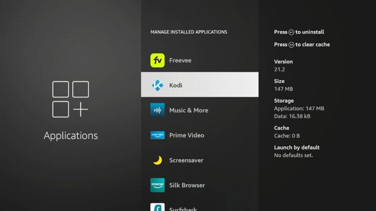 You must first install the Kodi application on your device.