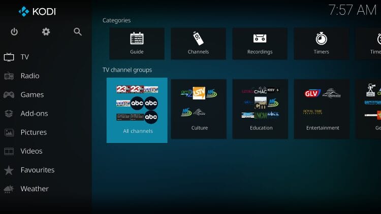 Kodi IPTV Features & Settings