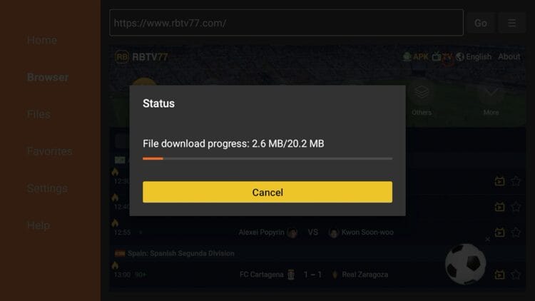 Wait for this application to download.