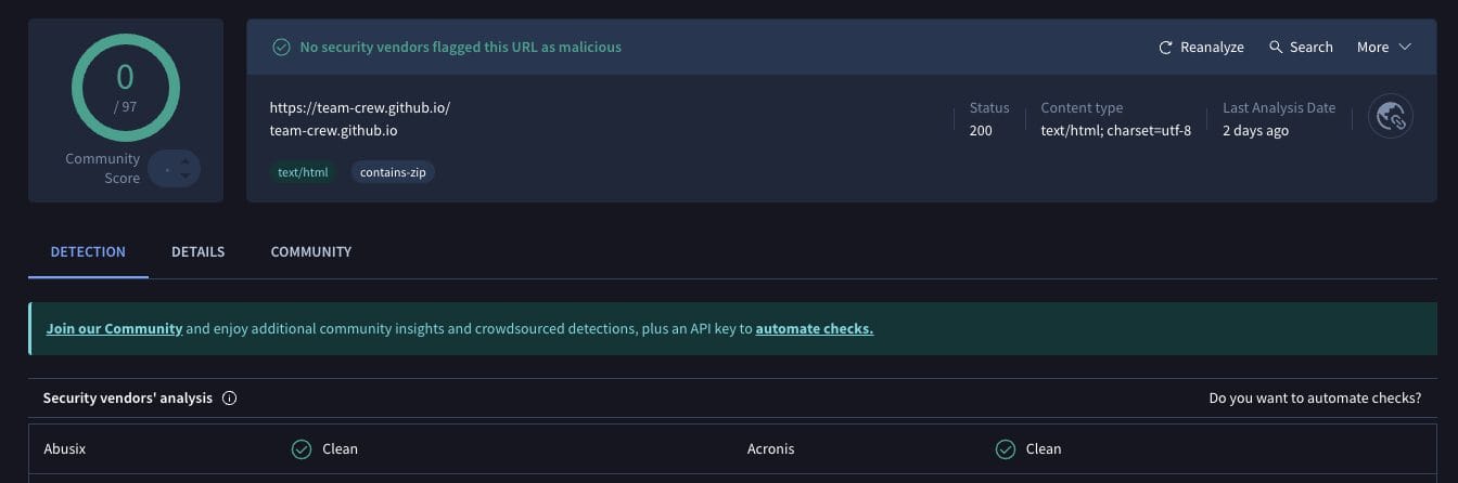 Daddylive Addon VirusTotal Scan