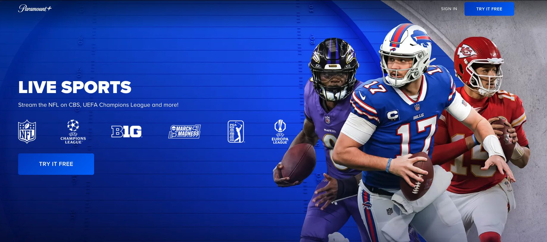 Paramount Plus Website