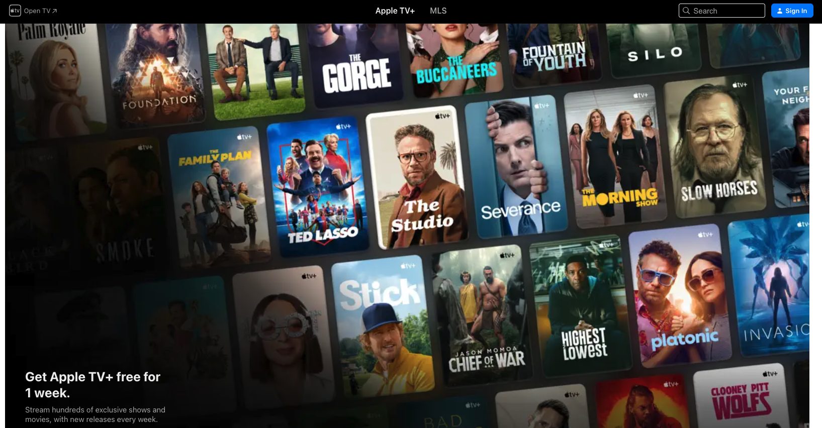 Apple TV Plus Website