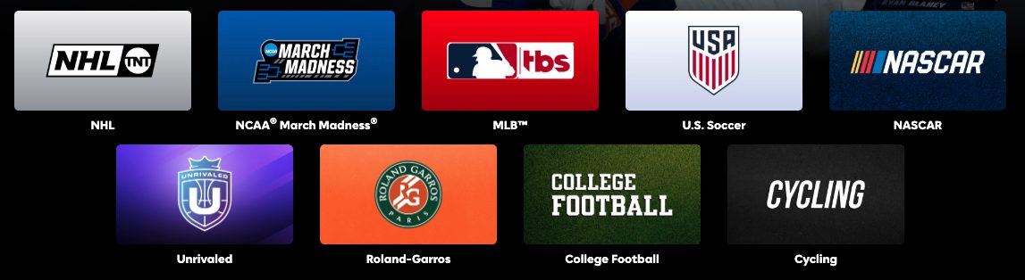 HBO Max Sports Channels