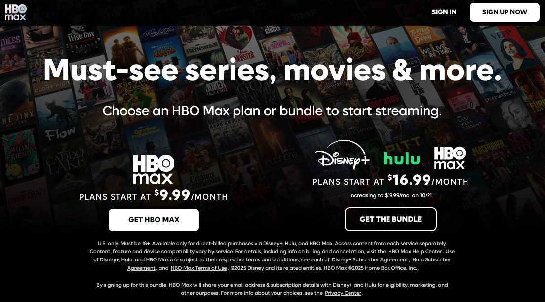 HBO Max Website