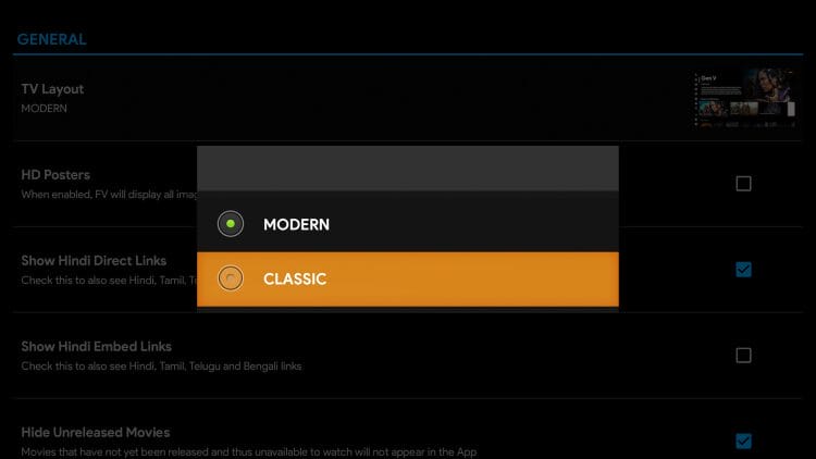 Change User Interface