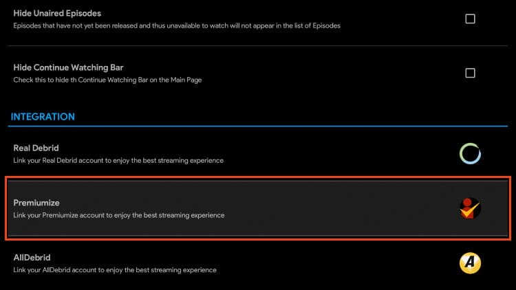 choose premiumize or other compatible platform
