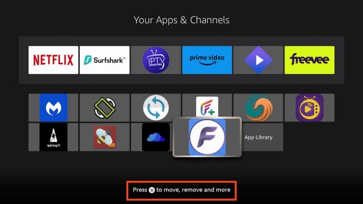 Find Flix Vision and click the Menu button on your remote.