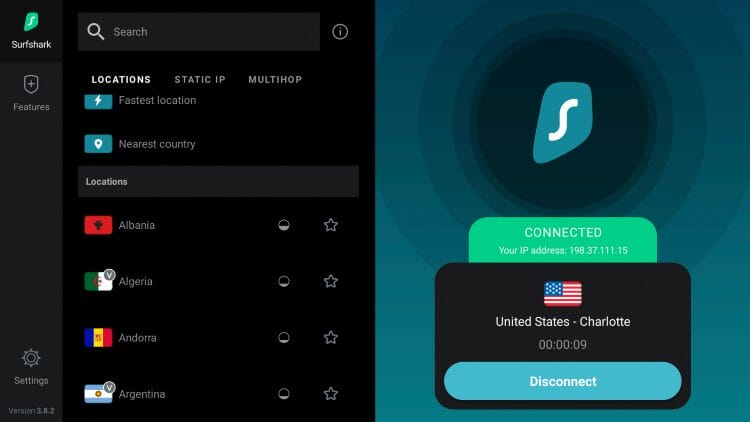 connect to vpn of your choice