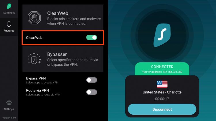 Surfshark VPN CleanWeb