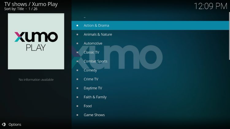 Live Channels Category