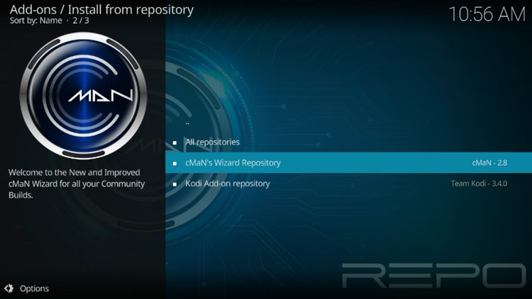 Click cMaN's Wizard Repository