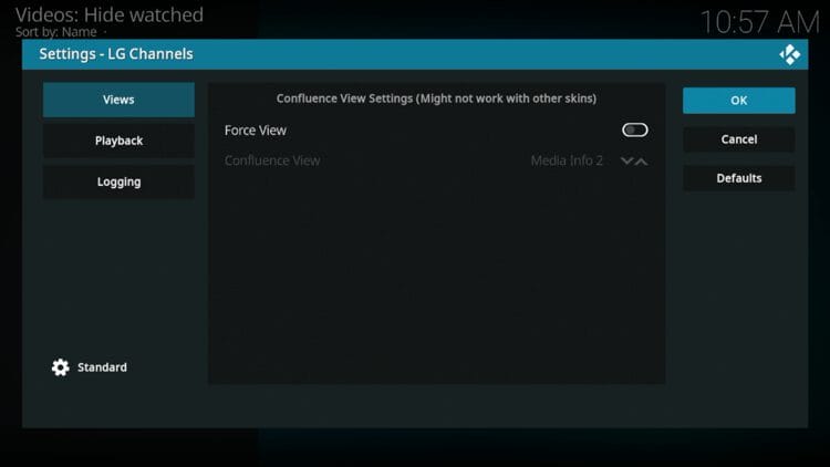 When launching this add-on for the first time the Settings menu will appear. Just click OK.