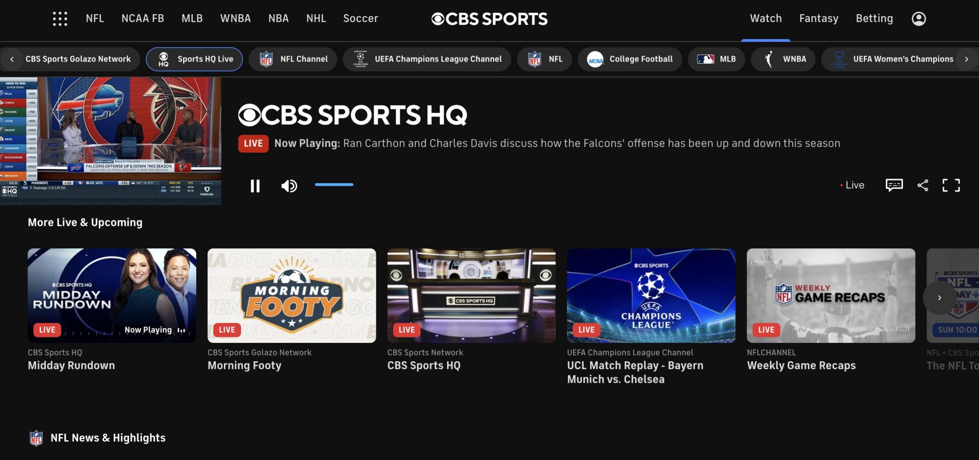 CBS Sports HQ Website