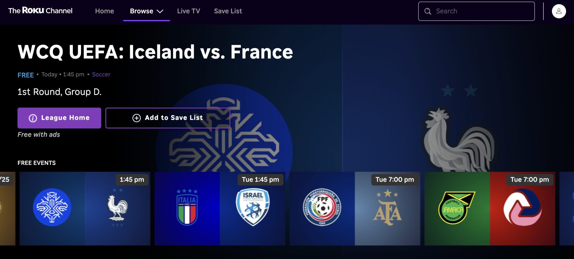The Roku Channel Website