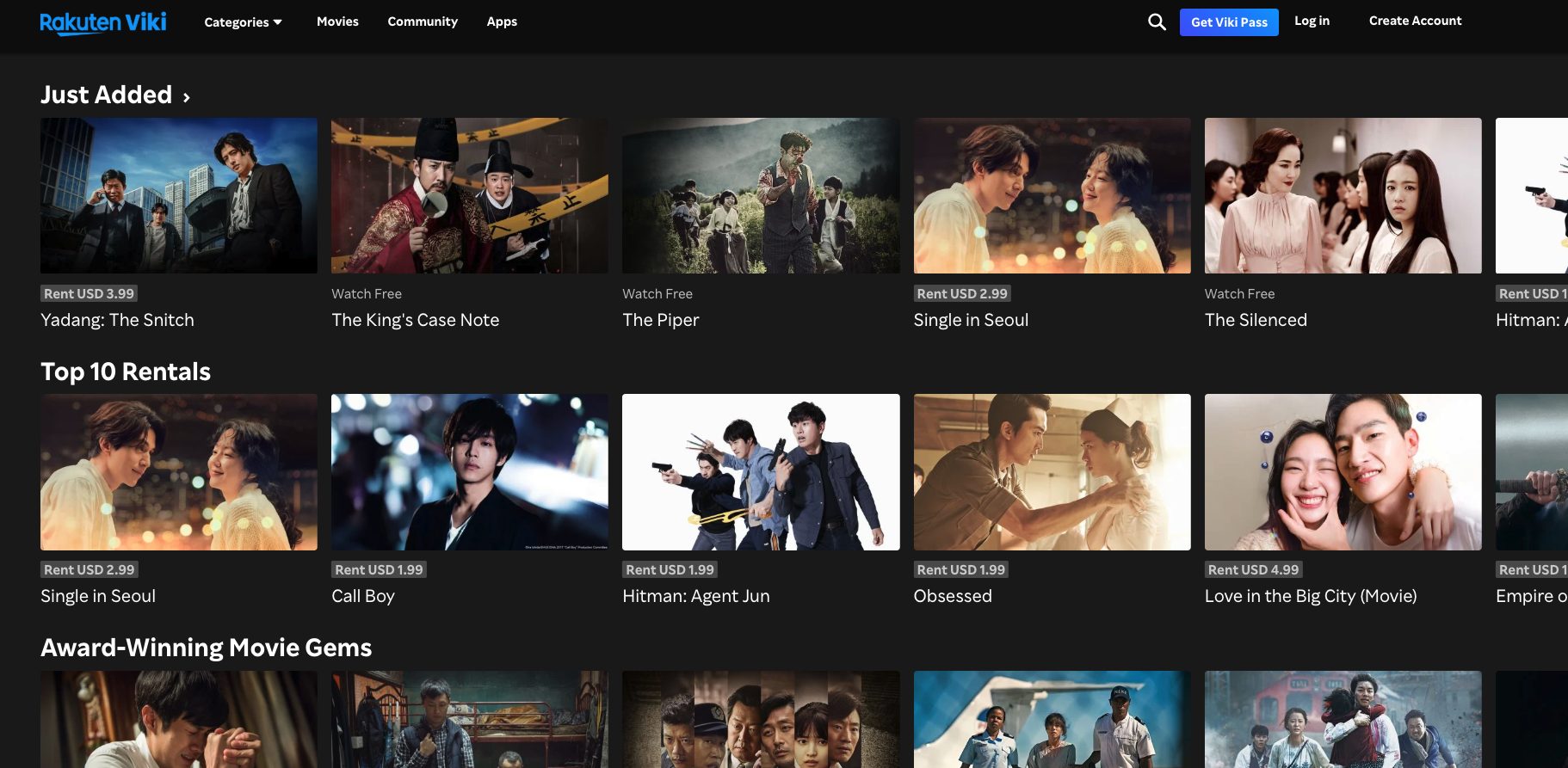 Rakuten Viki Website