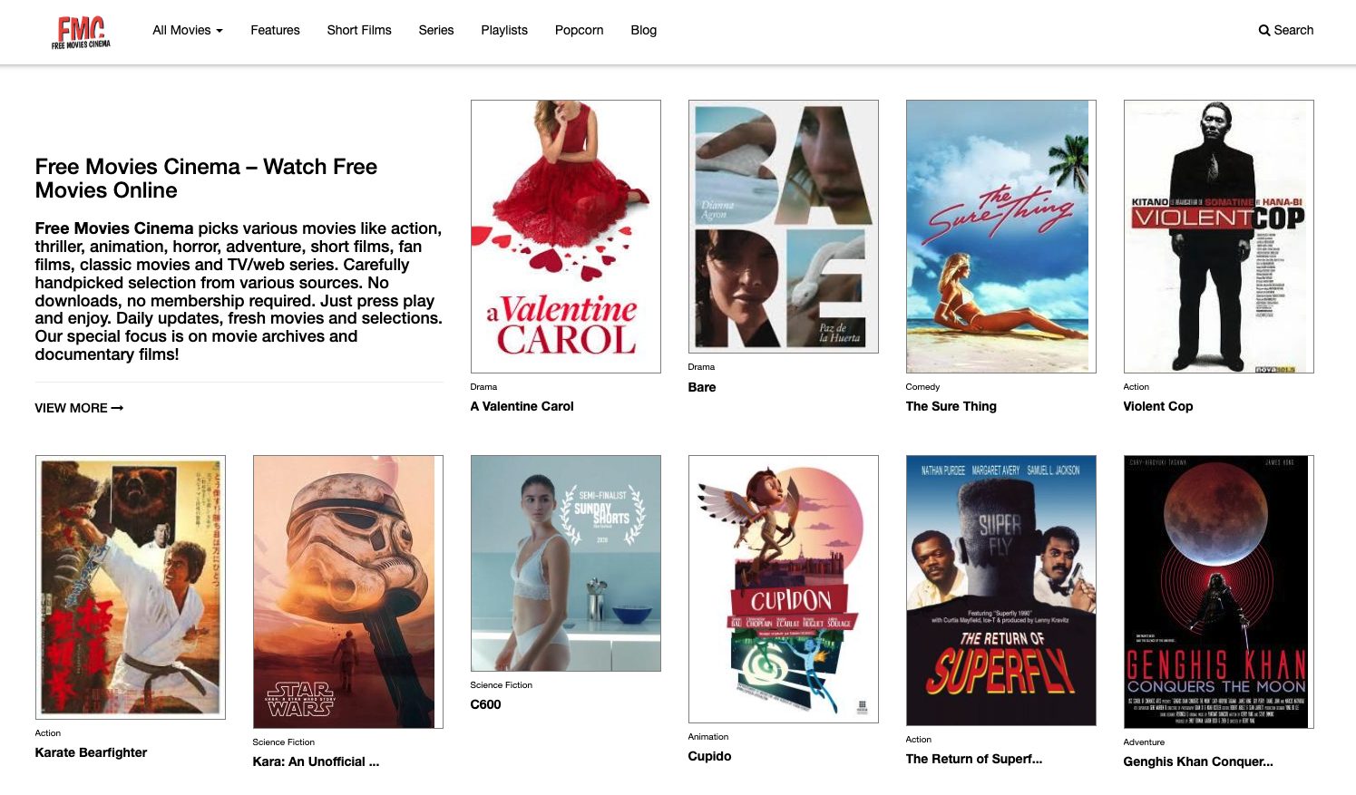 Free Movies Cinema Website