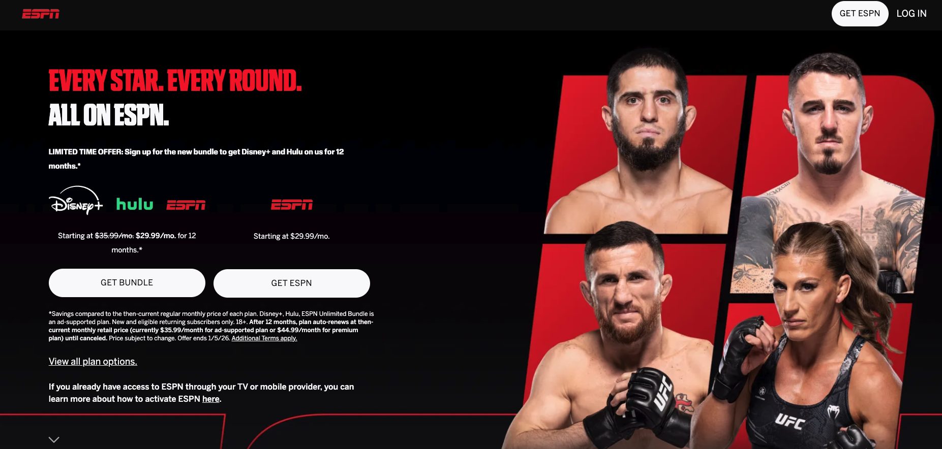 ESPN Unlimited Website