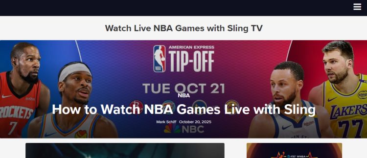 Sling TV for NBA on Firestick