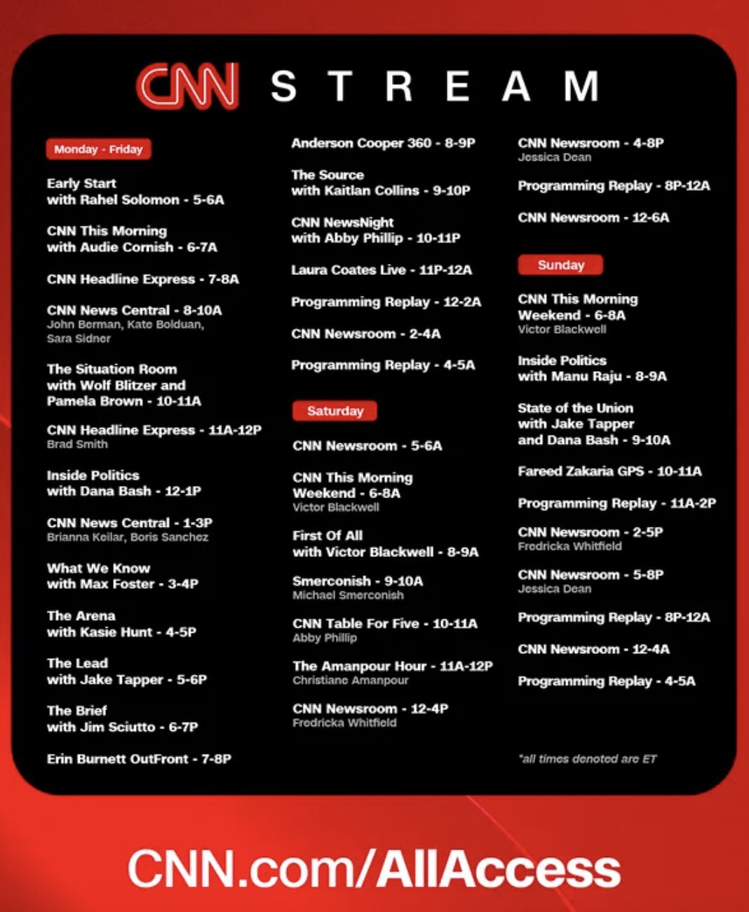 CNN All Access Offerings