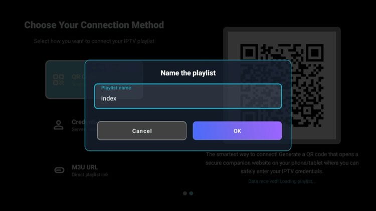 Then name the playlist and click OK.
