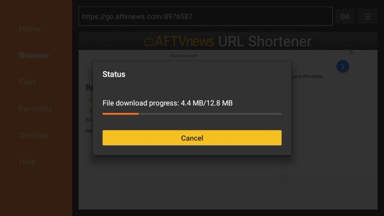Wait for the file to download.