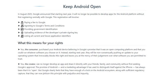 Keep Android Open Initiative