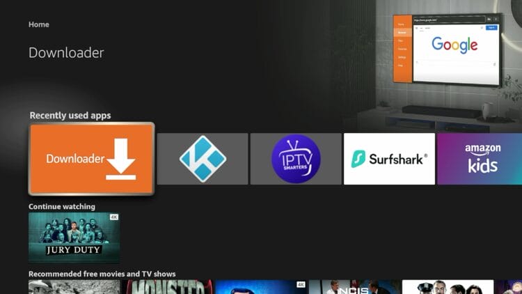 First ensure you have installed the Downloader App on your device.