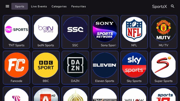 SportZX Channels