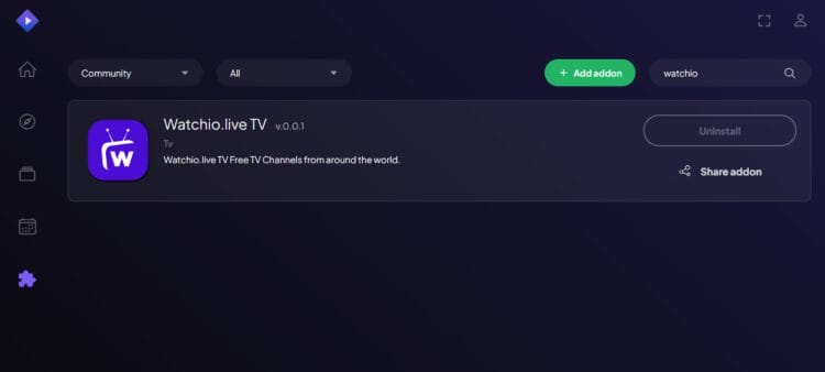 the addon will instantly download