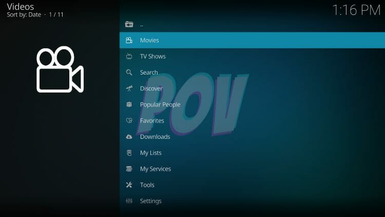 POV Kodi Addon Categories