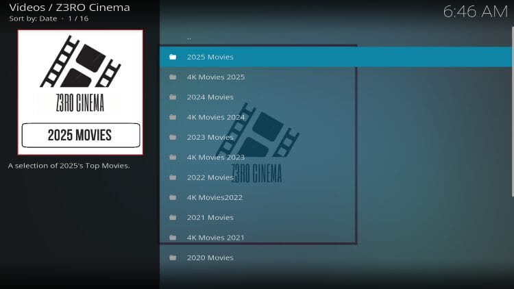 z3ro cinema kodi addon