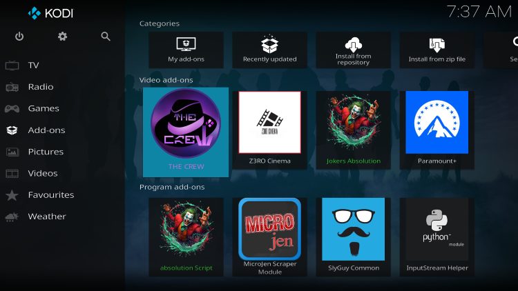 locate the addon you wish to update