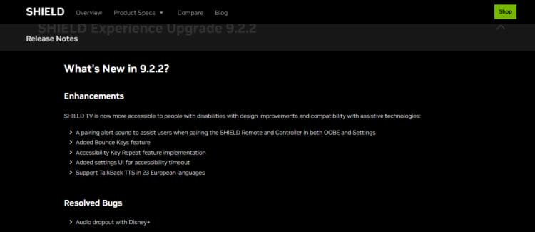 NVIDIA SHIELD Update 9.2.2