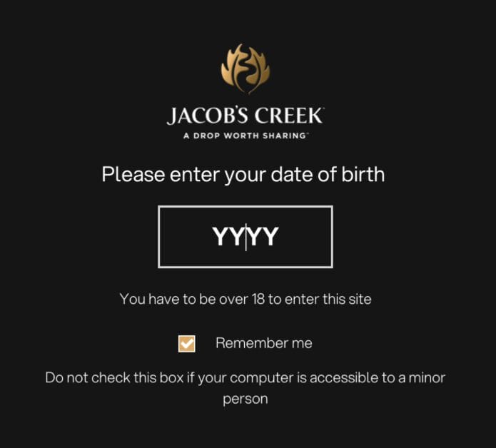 Age Verification Message