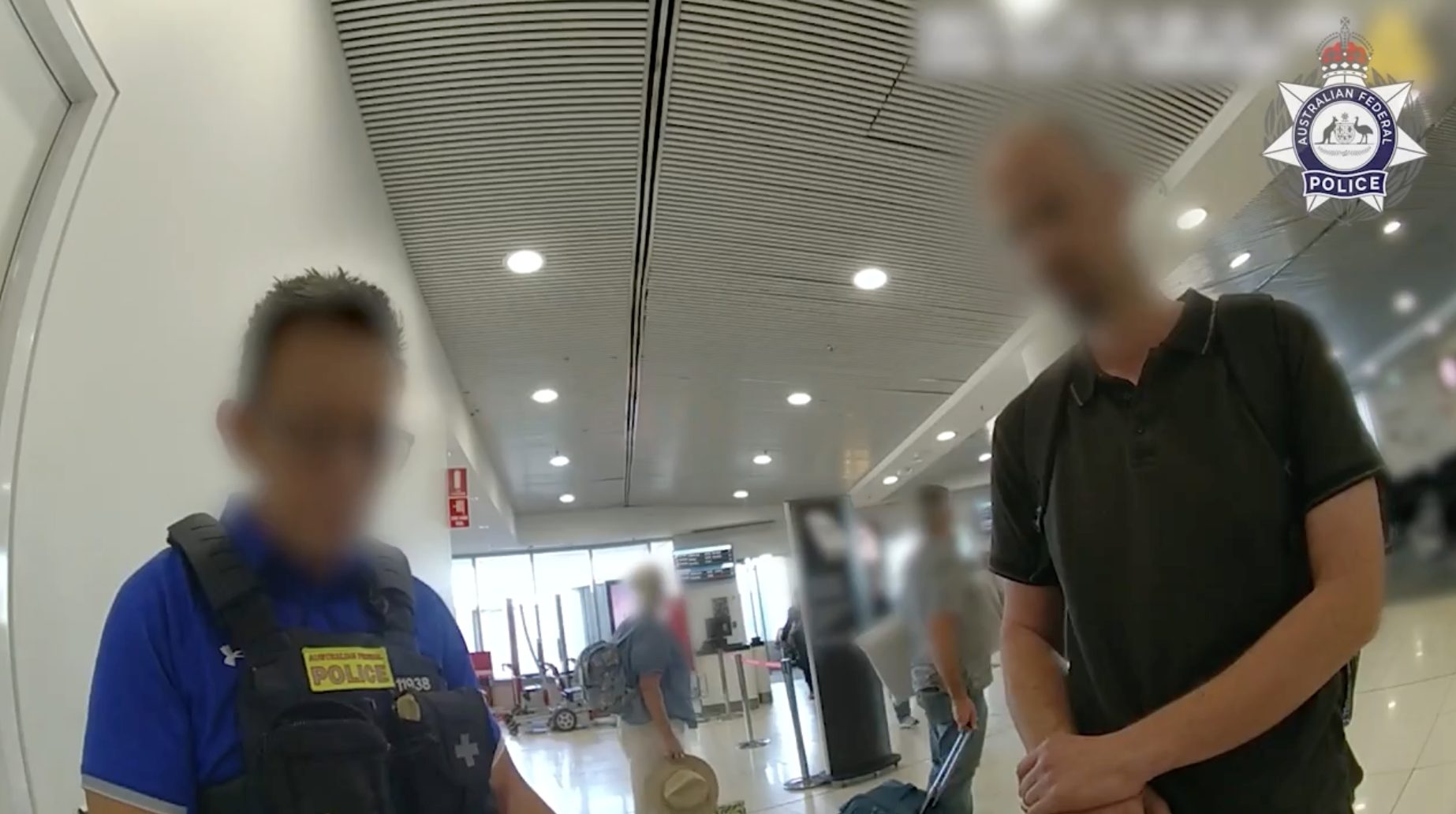 Police Searching the Suspect