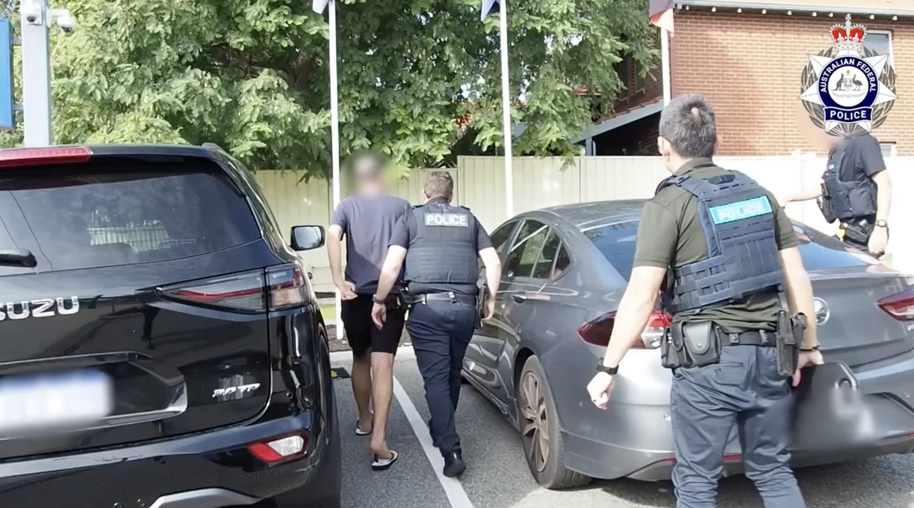 Police Arresting the Suspect