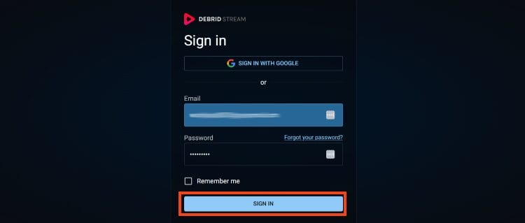 sign in to your account