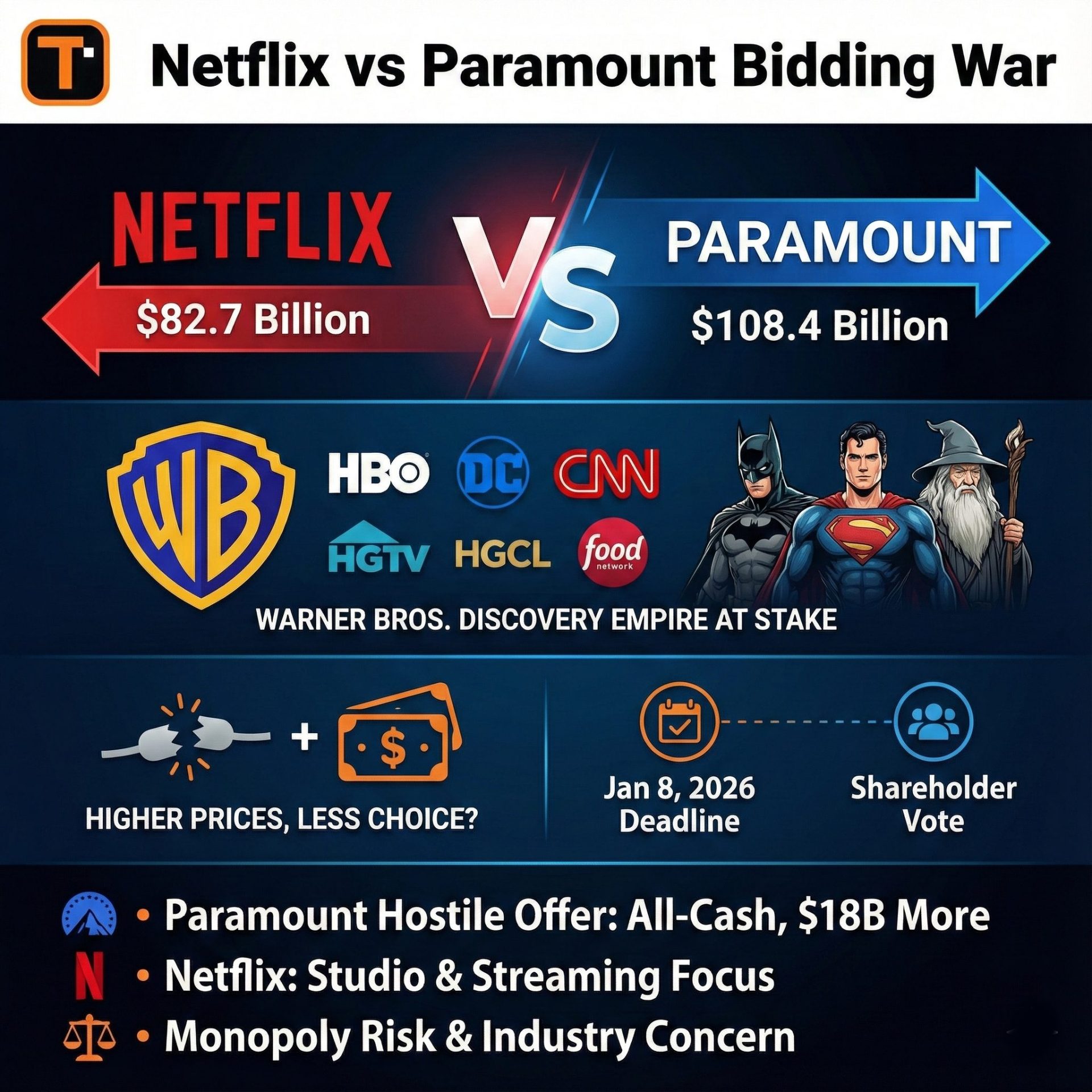 Warner Bros Bidding War