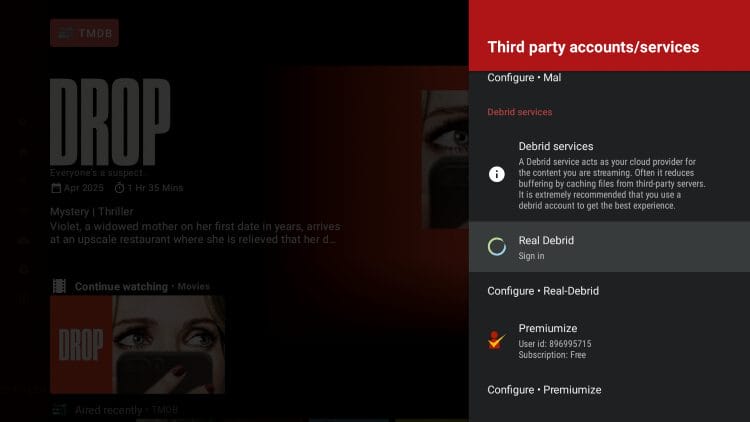 Real Debrid in Syncler