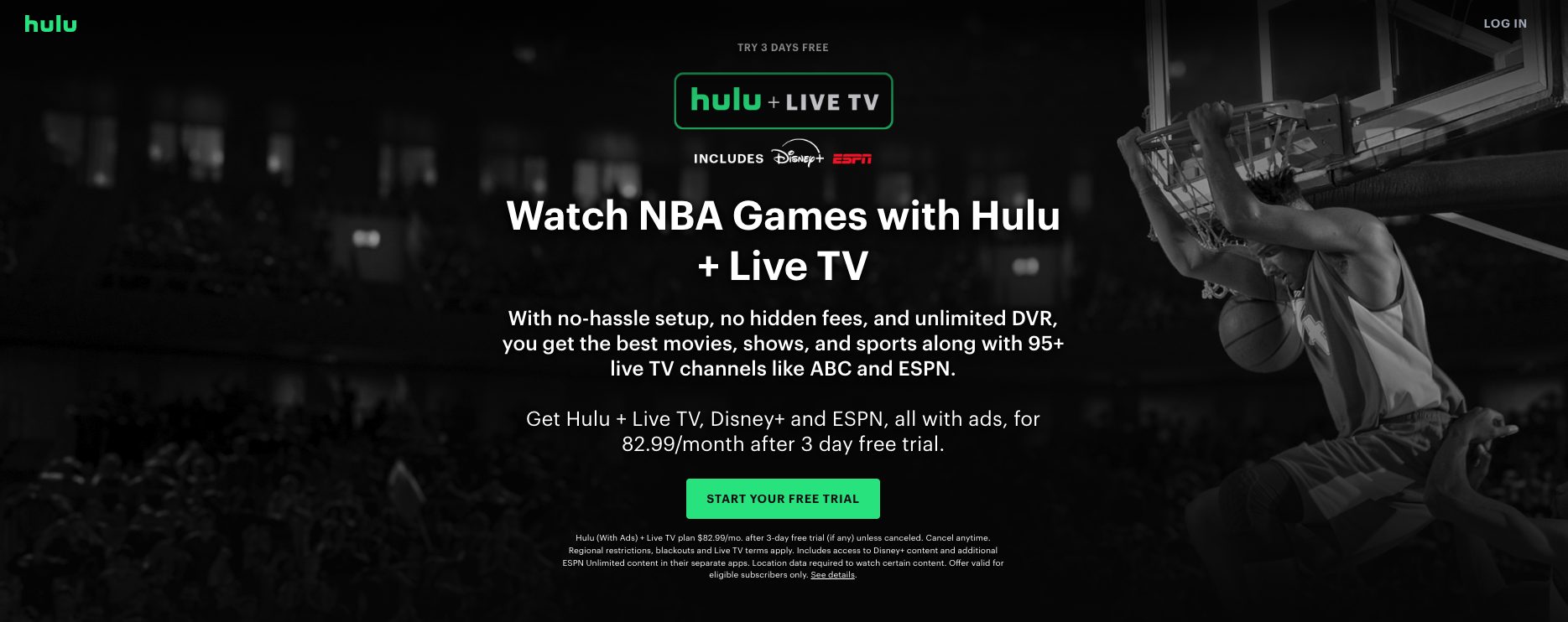 Hulu Live TV Website