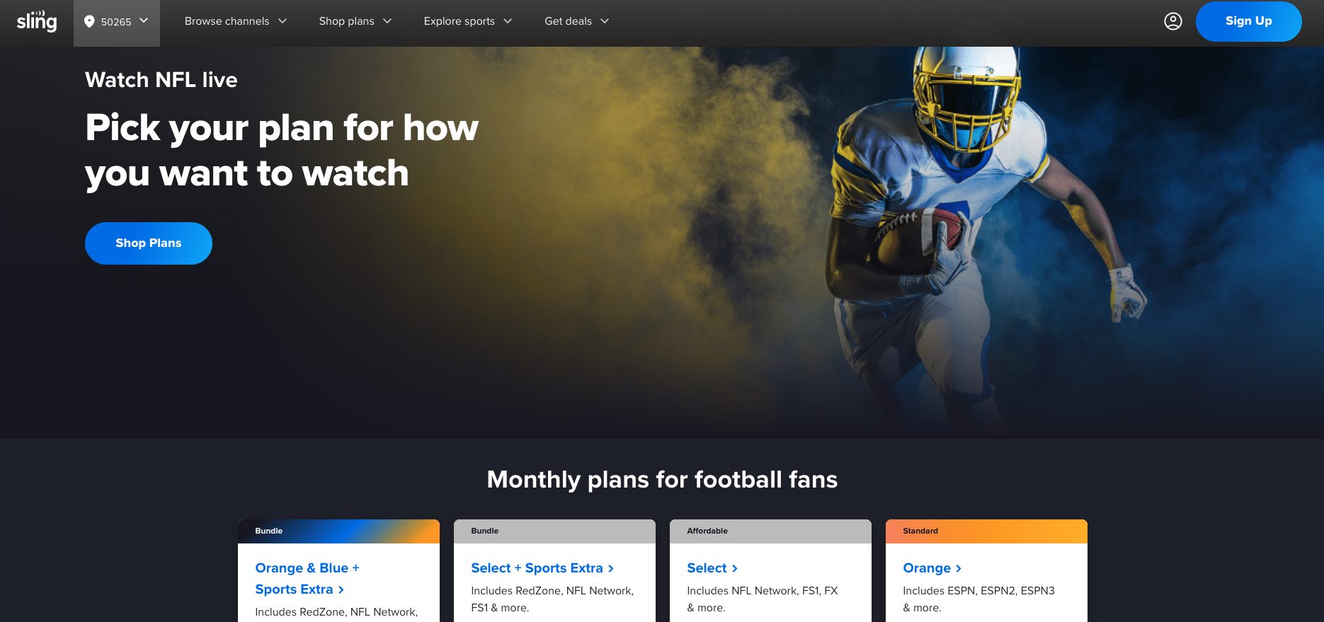 Sling TV Website