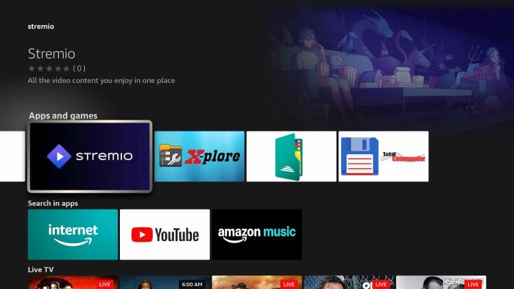 Stremio in Amazon App Store