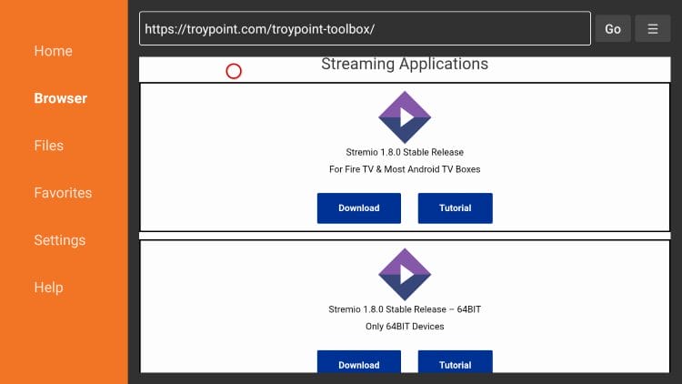 Stremio in TROYPOINT Toolbox