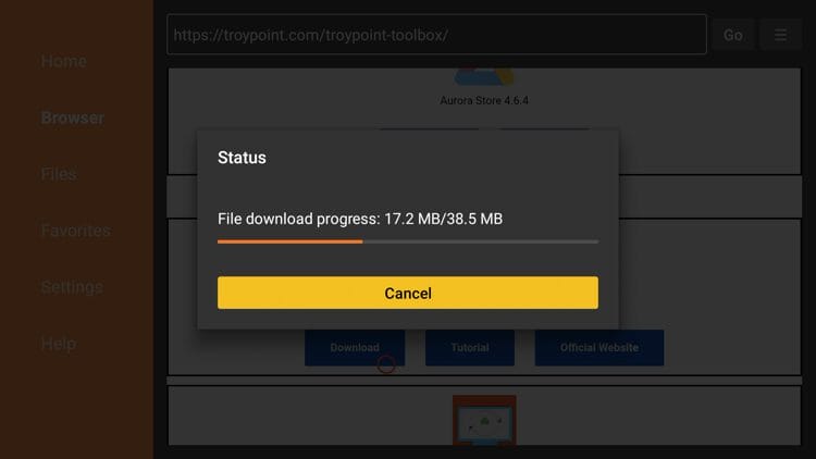 Wait for the app to download.