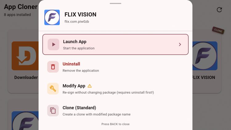 Then click Launch App to use it.