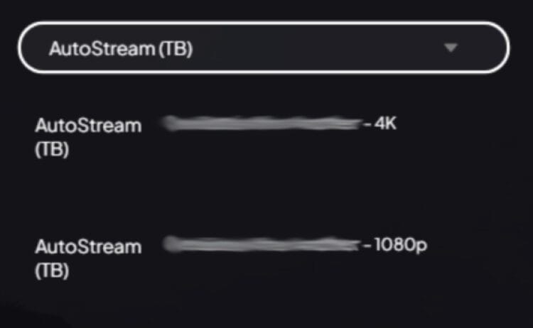 AutoStream link options