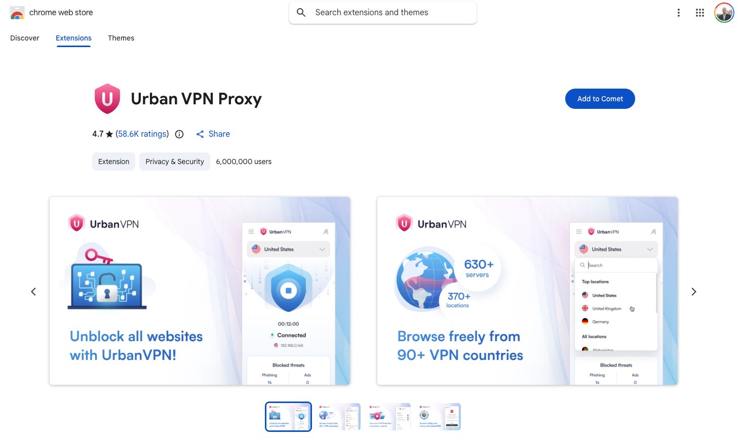 Urban VPN Proxy Chrome Extension